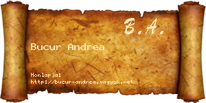 Bucur Andrea névjegykártya